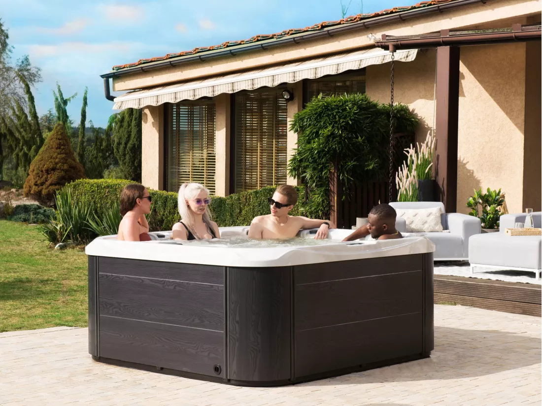 Spa d'extérieur avec LED LASTARRIA Blanc