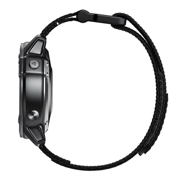 INF Klokkereim 22 mm for Garmin Fenix 5/6/7 Forerunner Approach Nylon Sort