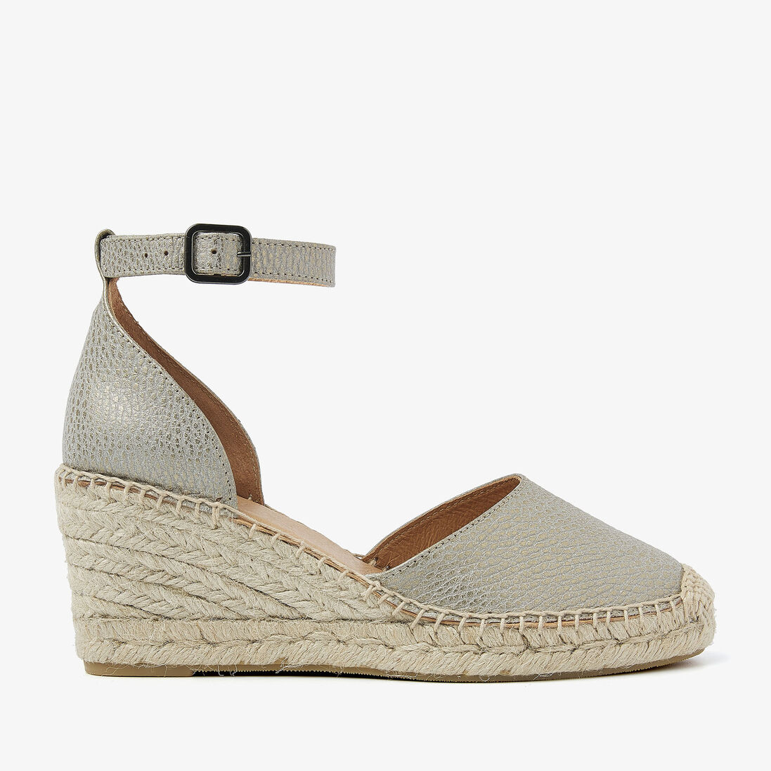 grijze via vai sandalen met hak flora braid