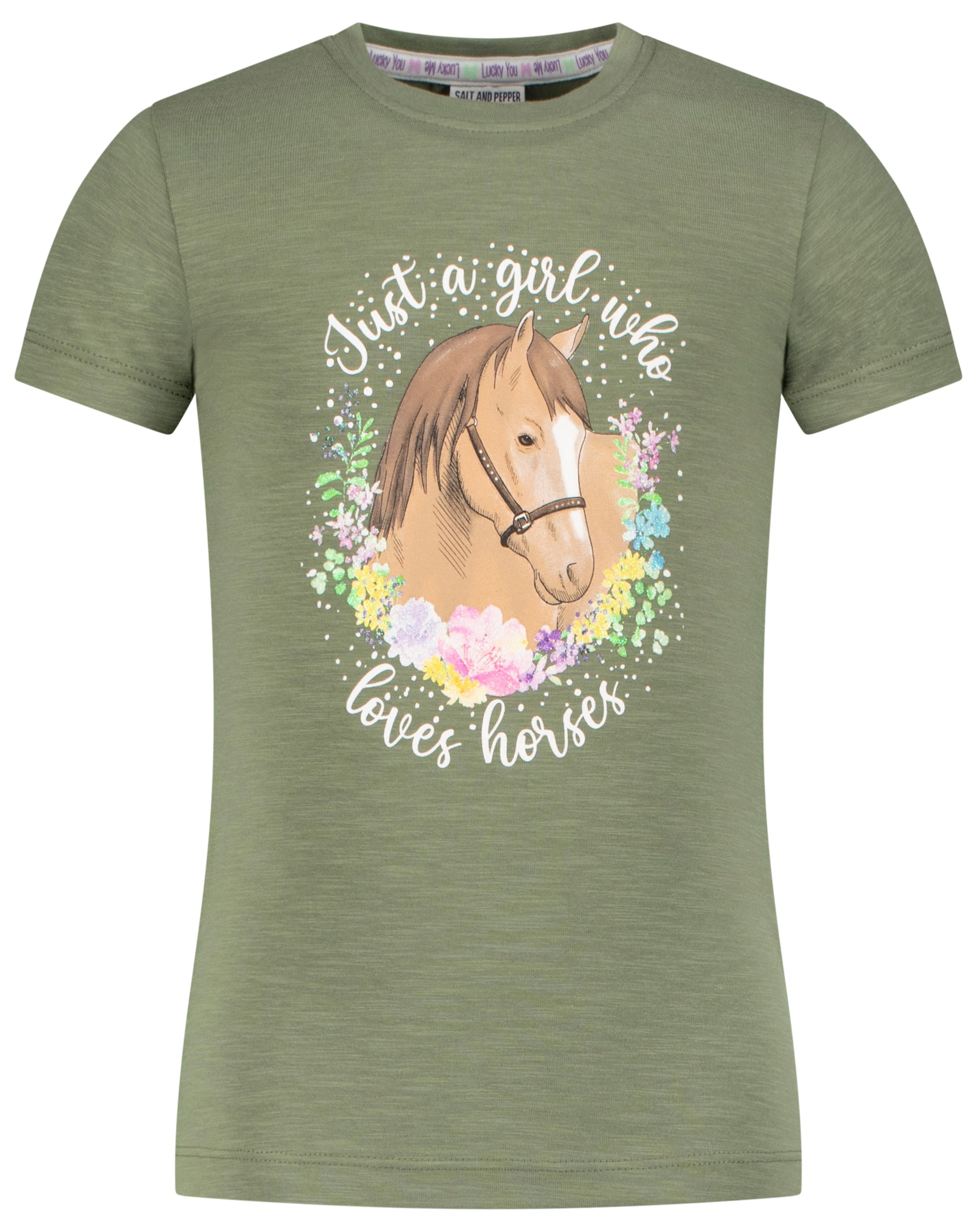 T-Shirt WHO LOVES HORSES in cactus