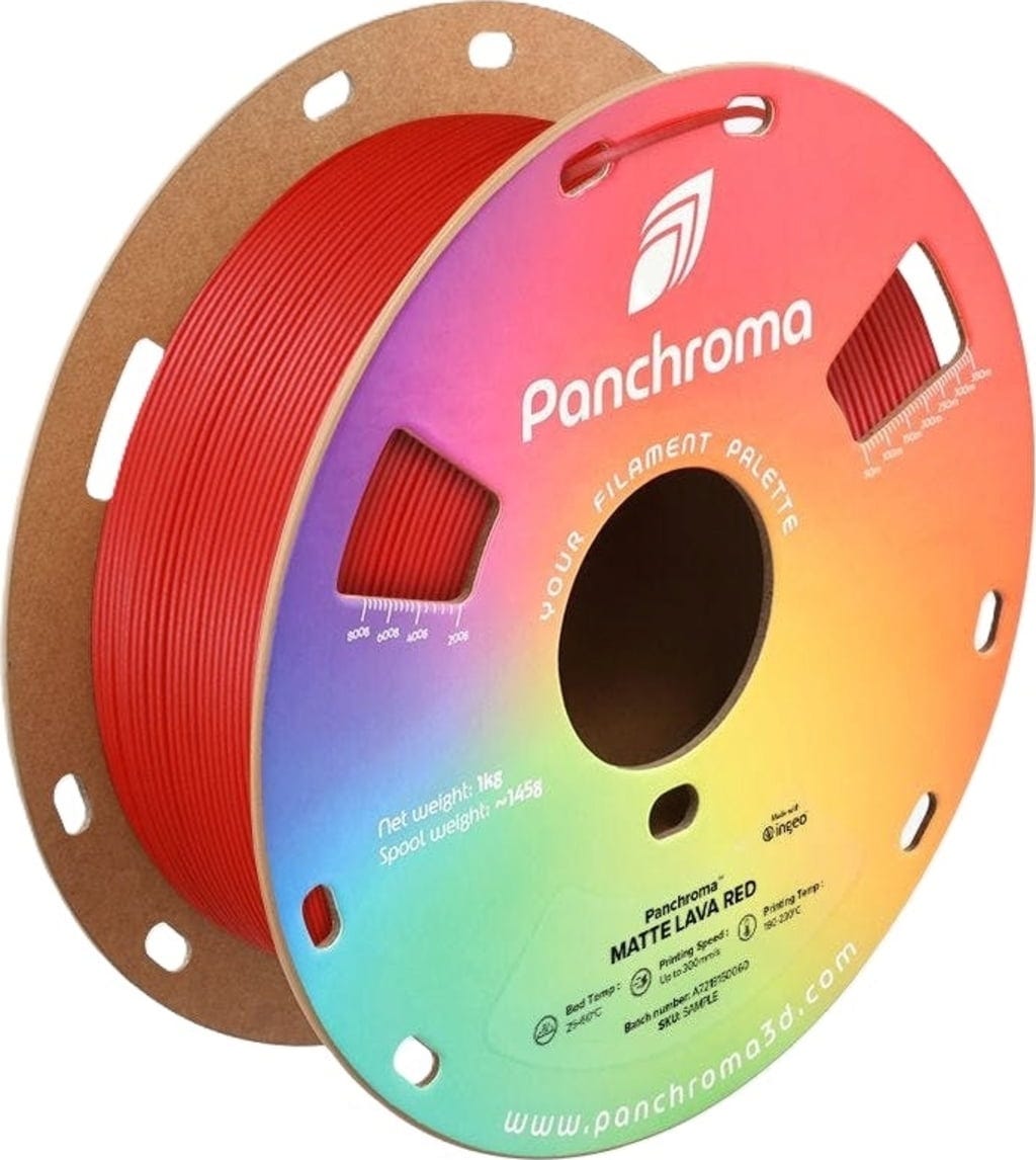 Polymaker  Panchroma™ PLA Matte Lava Red, 1,75 mm / 1000 g    Matte Eleganz in Lava Red