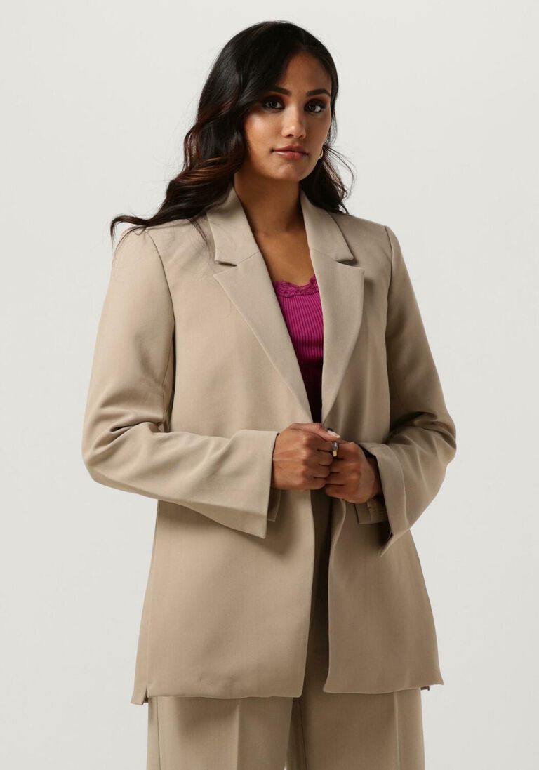MSCH COPENHAGEN beige msch copenhagen blazer mschbarbine slit blazer