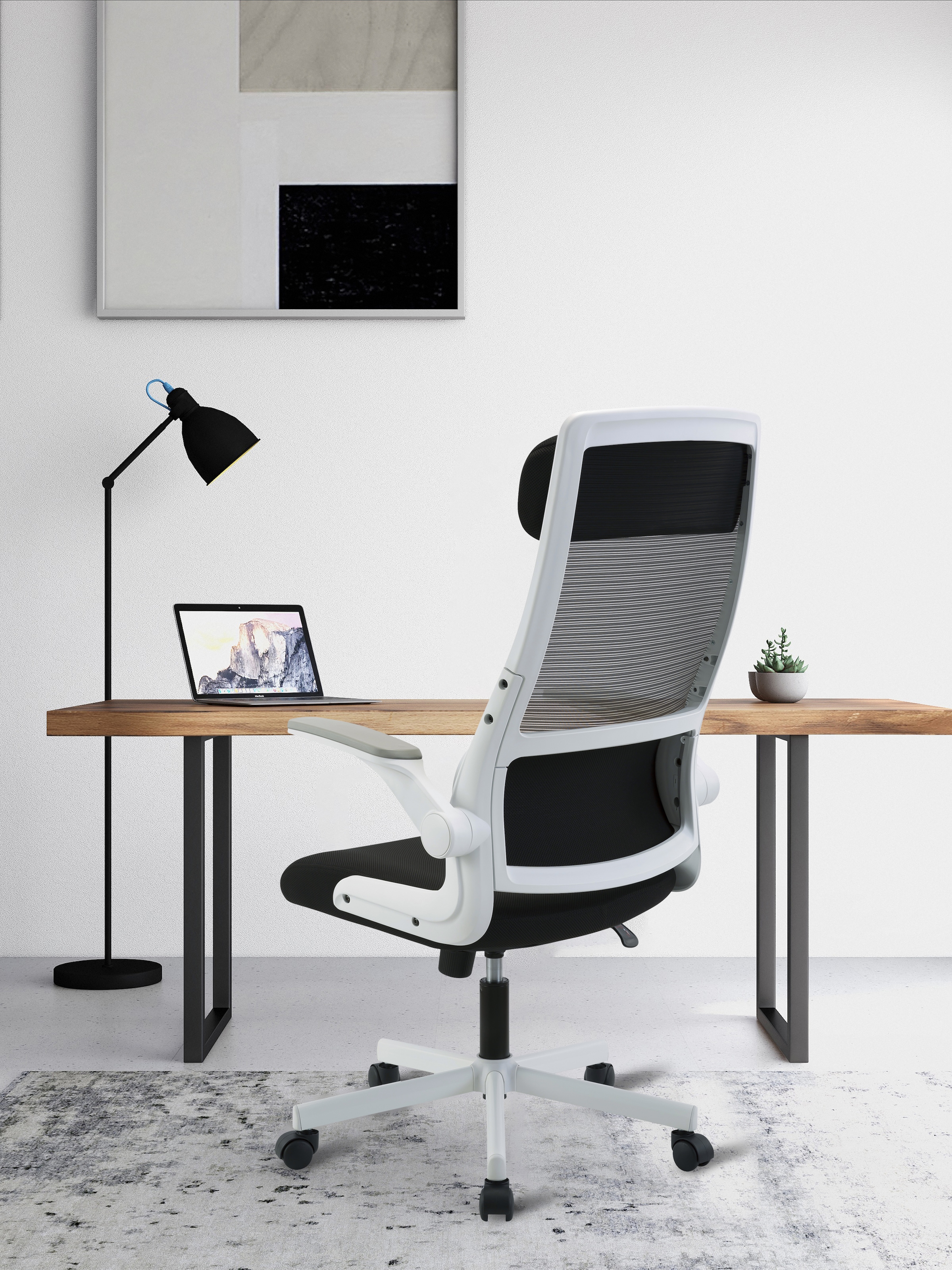 PLACES OF STYLE Bürostuhl »Menton, ergonomischer Schreibtischstuhl« () inkl. Kopfkissen, Lendenwirbelstütze, modernes Design