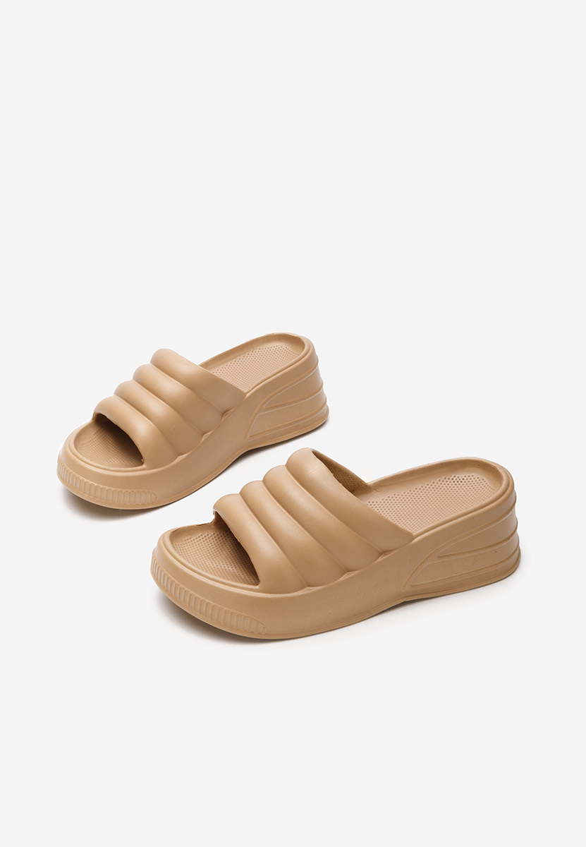 Mules à plateforme kaki Etana