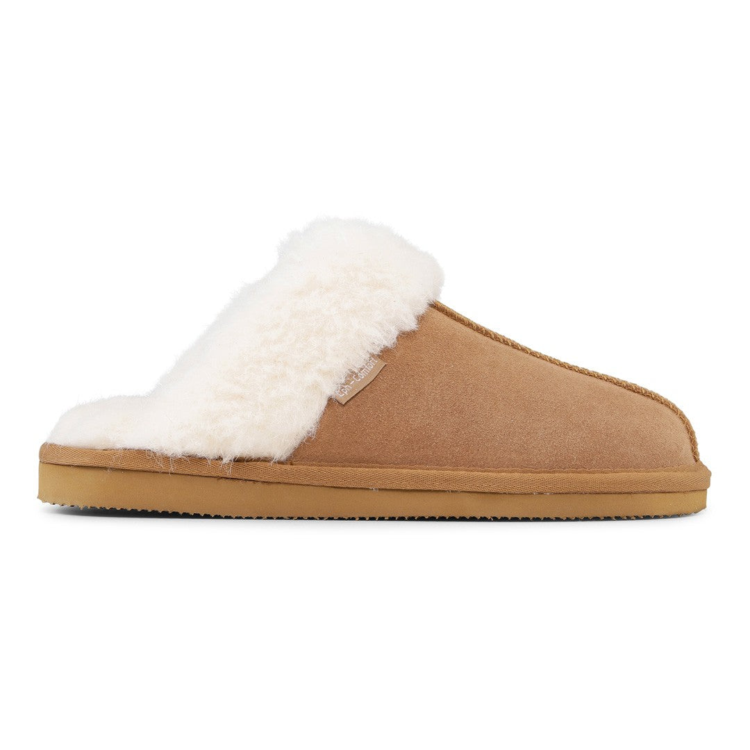 Slip-on hjemmesko, kvinder, chestnut