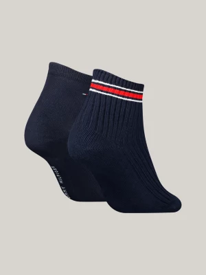 Pacote com 2 pares de meias curtas caneladas