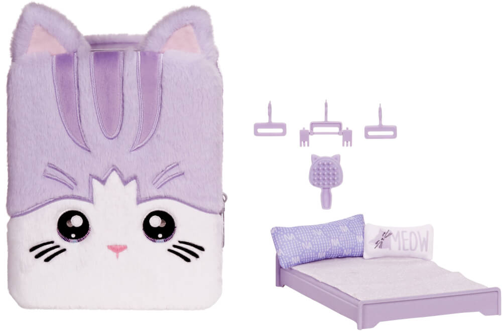 Na! Na! Na! Surprise 3-in-1 Backpack Bedroom Series 3 Playset-  Lavender Kitty
