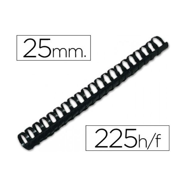 Q-connect Argolas Pvc 25 Mms Pack 50 Un Pretas KF32118