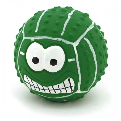 Bola de látex verde para cães