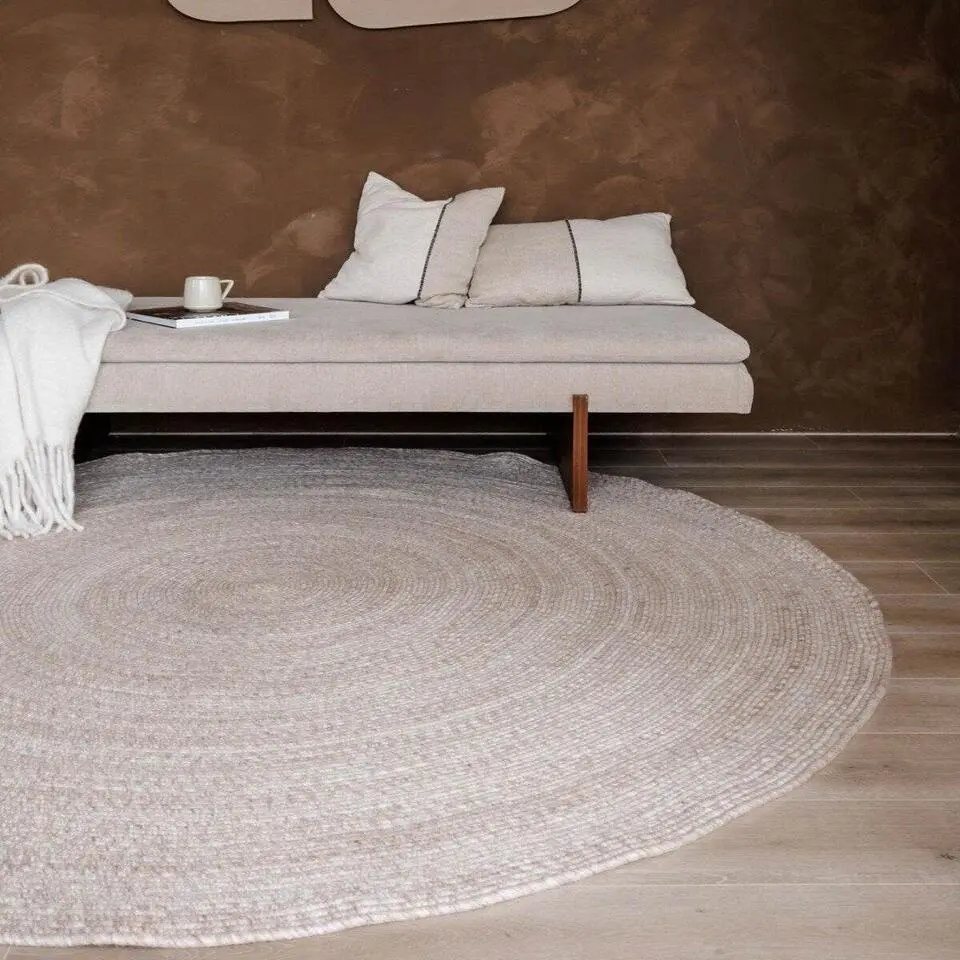 Interieur05 rond vloerkleed Gapo beige - 250 x 250 cm