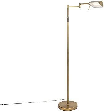 QAZQA - Modern Design Stehleuchte I Stehlampe I Standleuchte I Lampe I Leuchte Bronze inkl. LED mit Touch Dimmer - Notia Dimmer I Dimmbar I Wohnzimmer I Schlafzimmer - Stahl Länglich - I (nicht austau
