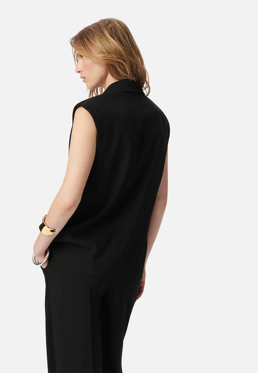 IKKS<br>Blazer sem mangas em crepe com costas em cetim