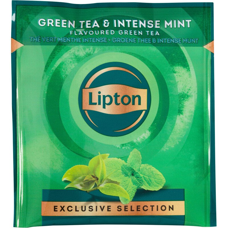 Thé vert menthe Intense Lipton - Boîte de 25 sachets pyramides