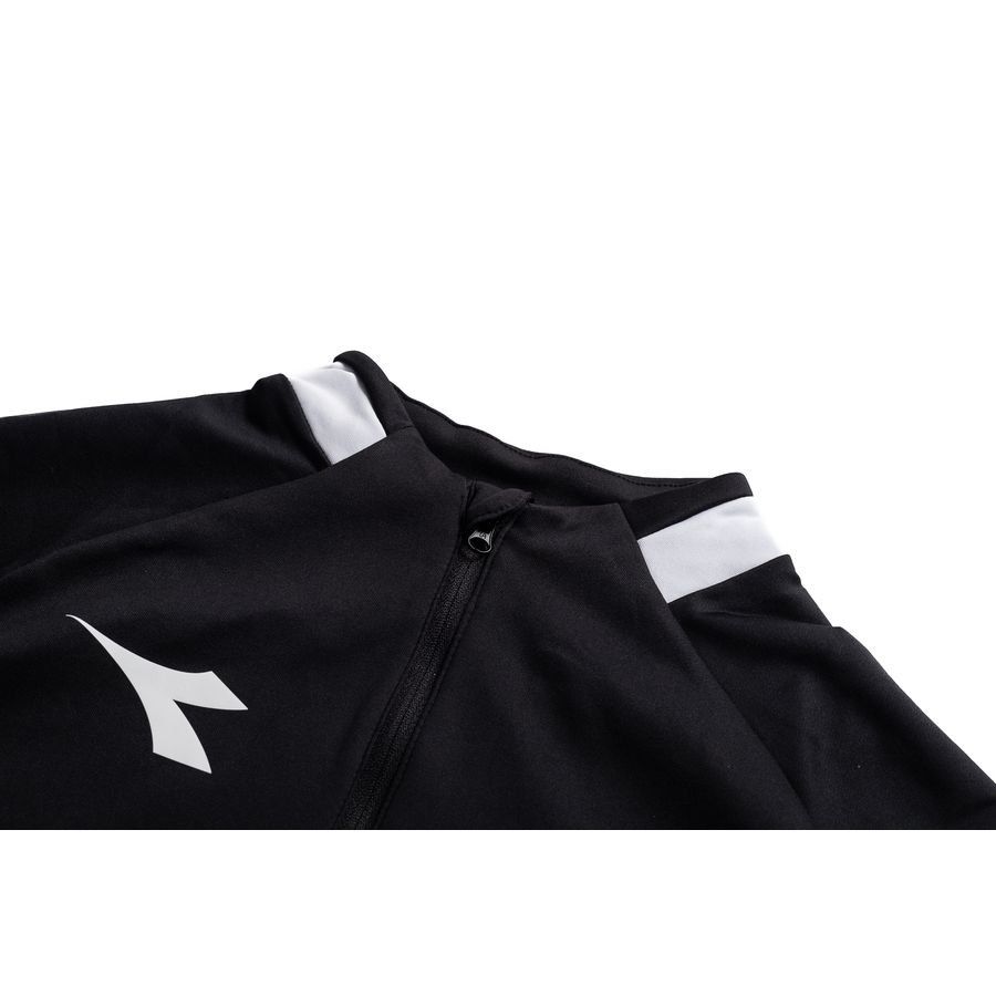 Diadora Maillot d'Entraînement Equipo Pro 1/2 Zip - Noir/Blanc Enfant