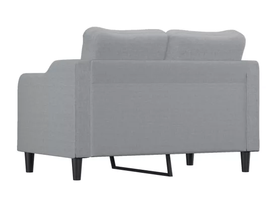 Canapé à 2 places Gris clair 120 cm Tissu