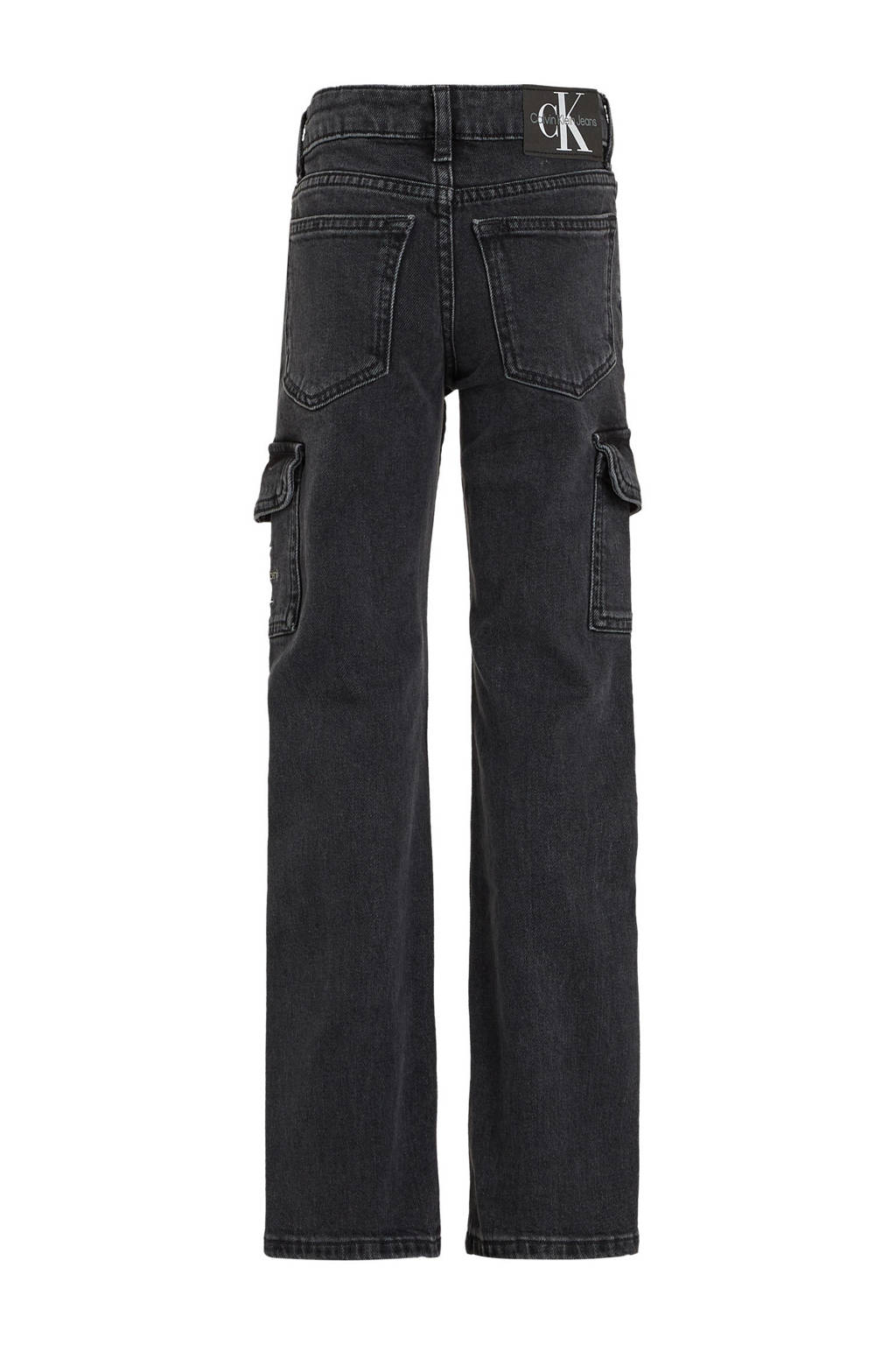 Calvin Klein high waist wide leg jeans MR STRAIGHT charcoal grey rgd