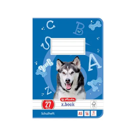 Herlitz Heft A5 Lin. 27 FSC-Mix liniert, 16 Blatt