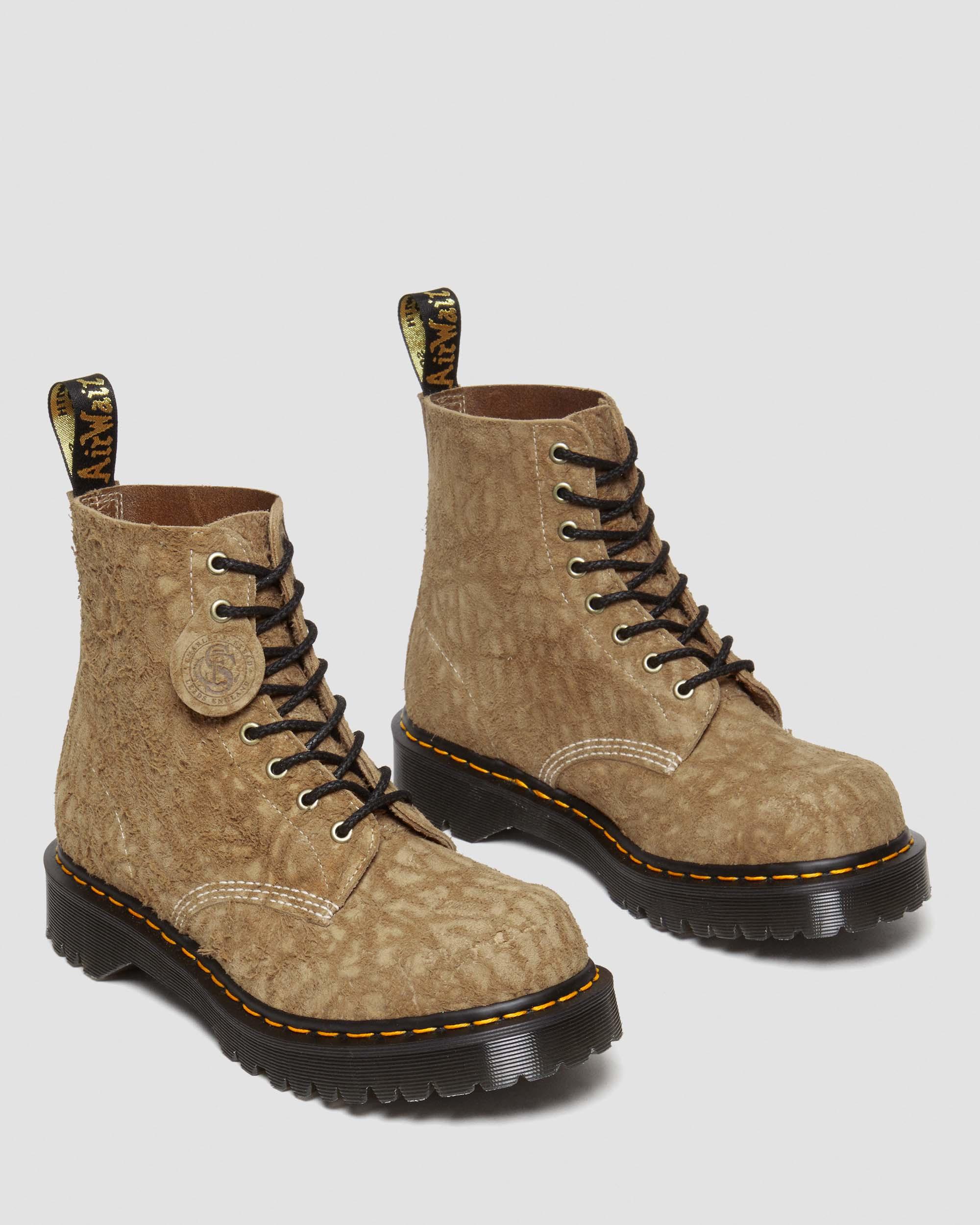 1460 Pascal Made in England Emboss Suede Lace Up Boots
