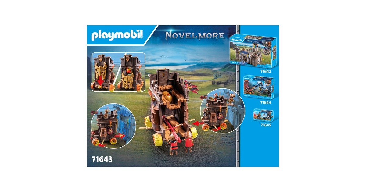 PLAYMOBILNovelmore - Burnham Raiders Strijdwagen met Vuurkanon Constructiespeelgoed  (71643)