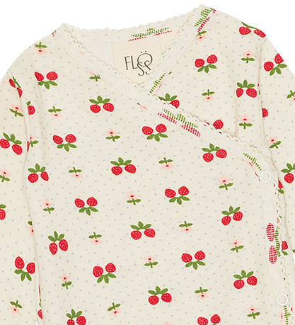 Flöss Wickelbody l/ä - Sofia - Soft White Berry