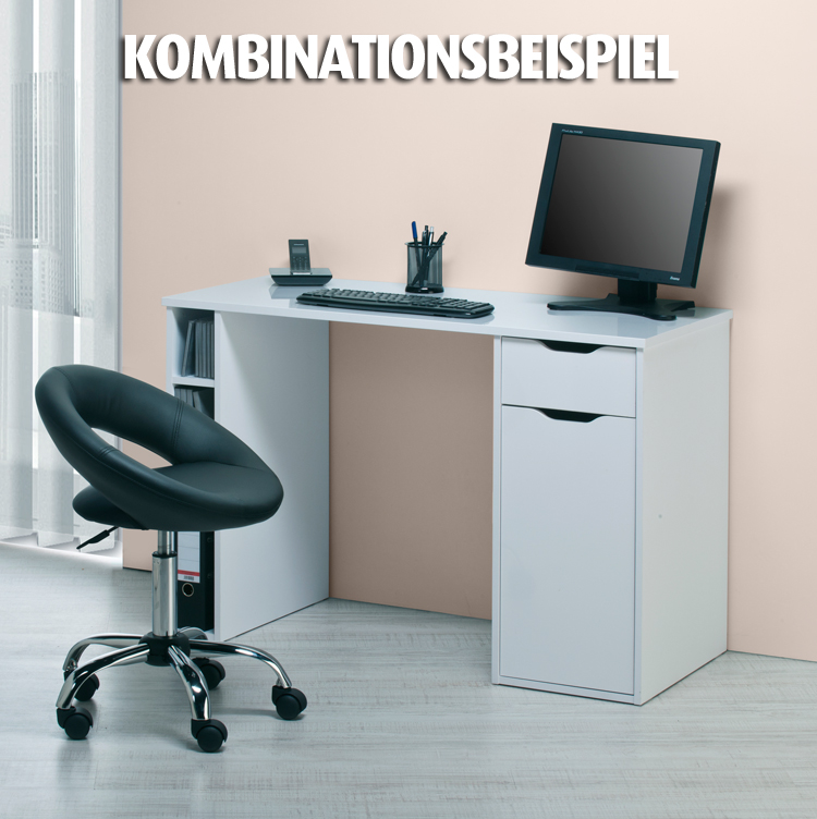 Drehstuhl - schwarz - Lederoptik