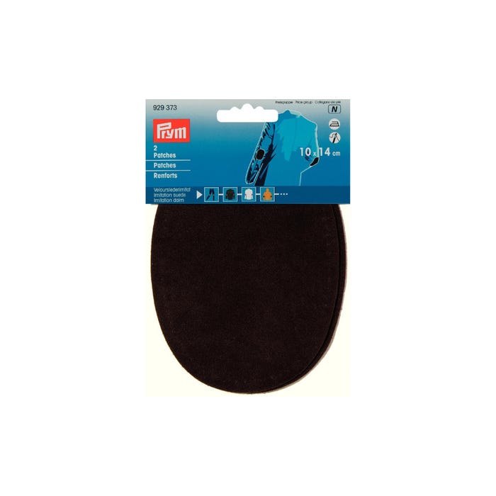 Prym-2 stuks elleboog- en knielapjes imitatie daim 10 x 14 cm
