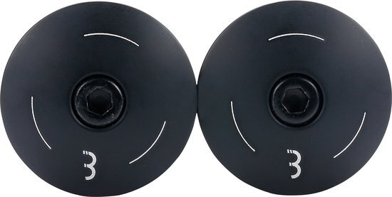 BBB Cycling ScrewOn Alu BHT-97 Aluminium End Caps Zwart 2 Stuks