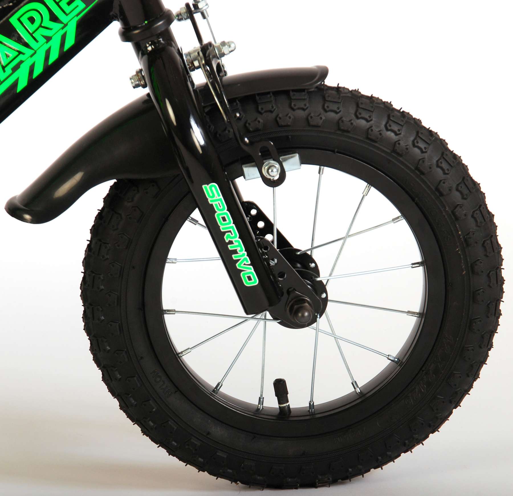 TPFSports Sportivo Kinderfahrrad - Jungen - 12 Zoll - 2 Handbremsen - Neon Gelb