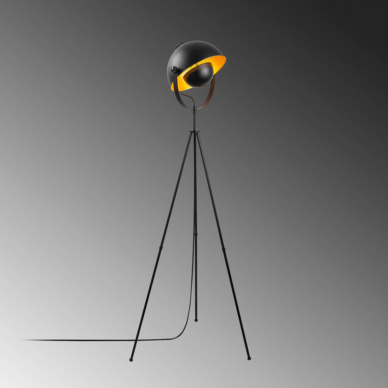 Opviq Lampadaire Mixed noir - 62x45x160 cm