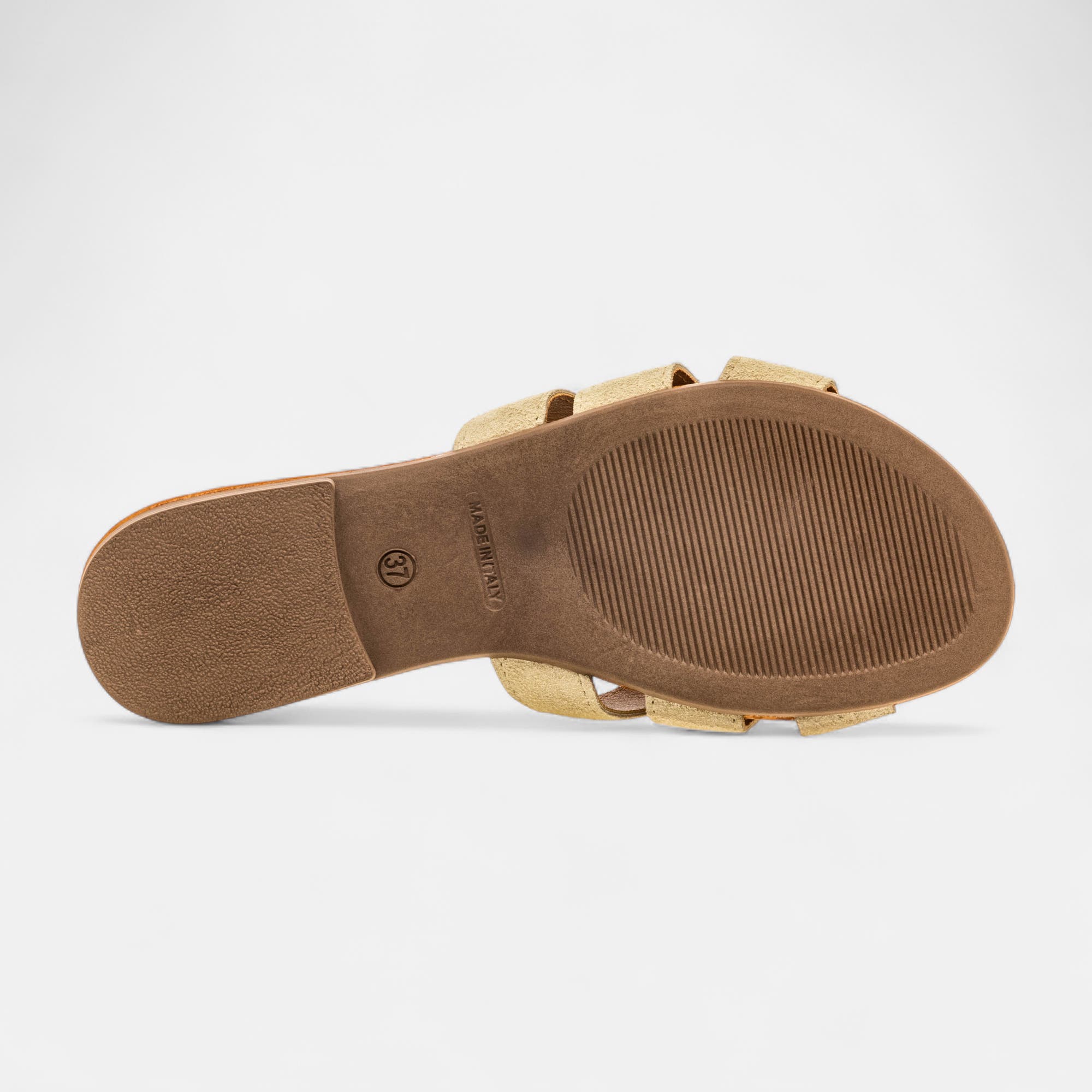 Mules Femme en cuir beige