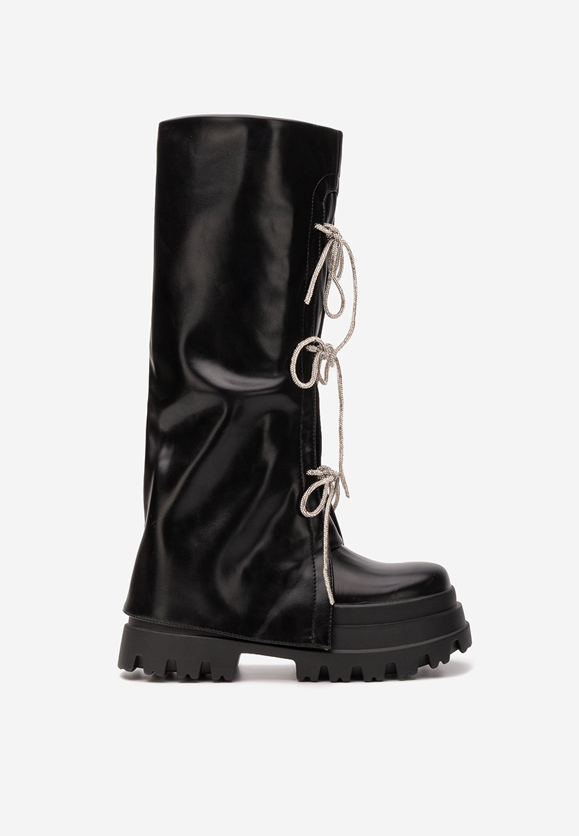 Bottes à plateforme noires Amariel
