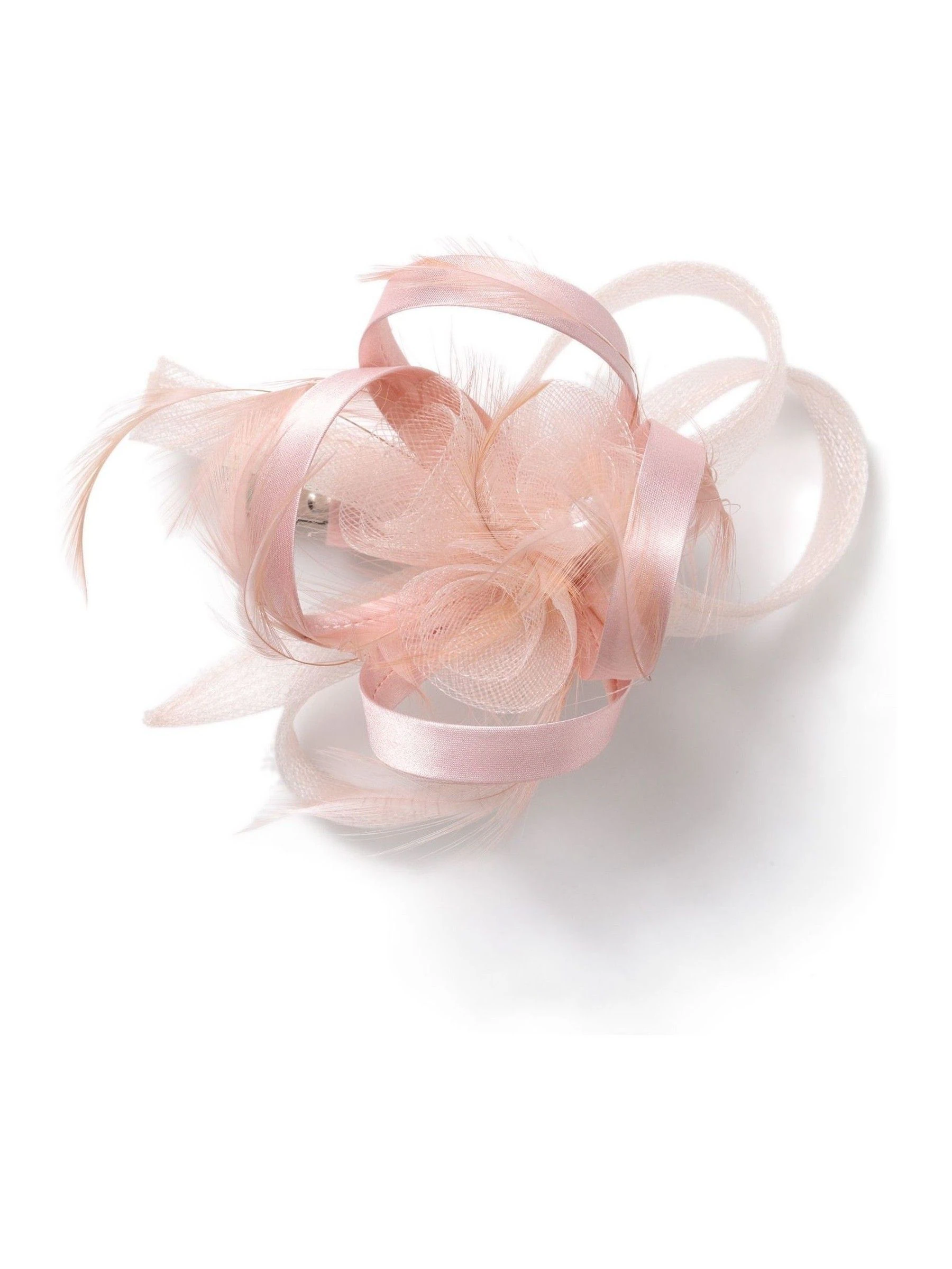 Aela Blush Pink Rose Fascinator Clip