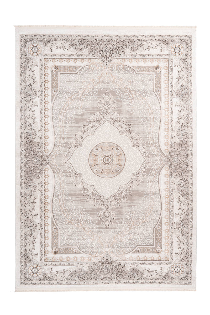 Fransenteppich AKROPOLIS 525 - grau-silber - 80x150 cm