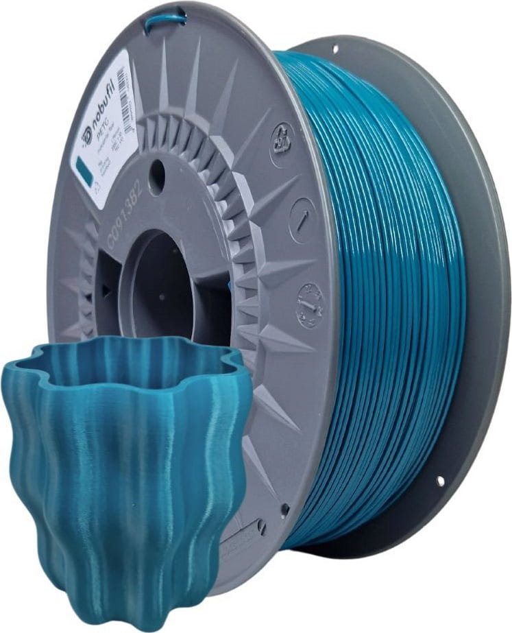 Nobufil  PETG Industrial Teal, 1,75 mm / 1000 g    Leicht zu druckendes PETG Filament aus recyceltem Kunststoffabfall