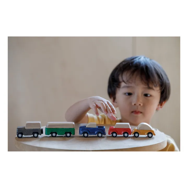 Plan Toys Mini véhicules en bois - Set de 5