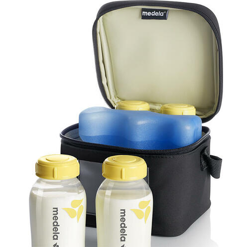 Cooler Bag - Compartiment et bloc réfrigérant + 4 biberons - MEDELA