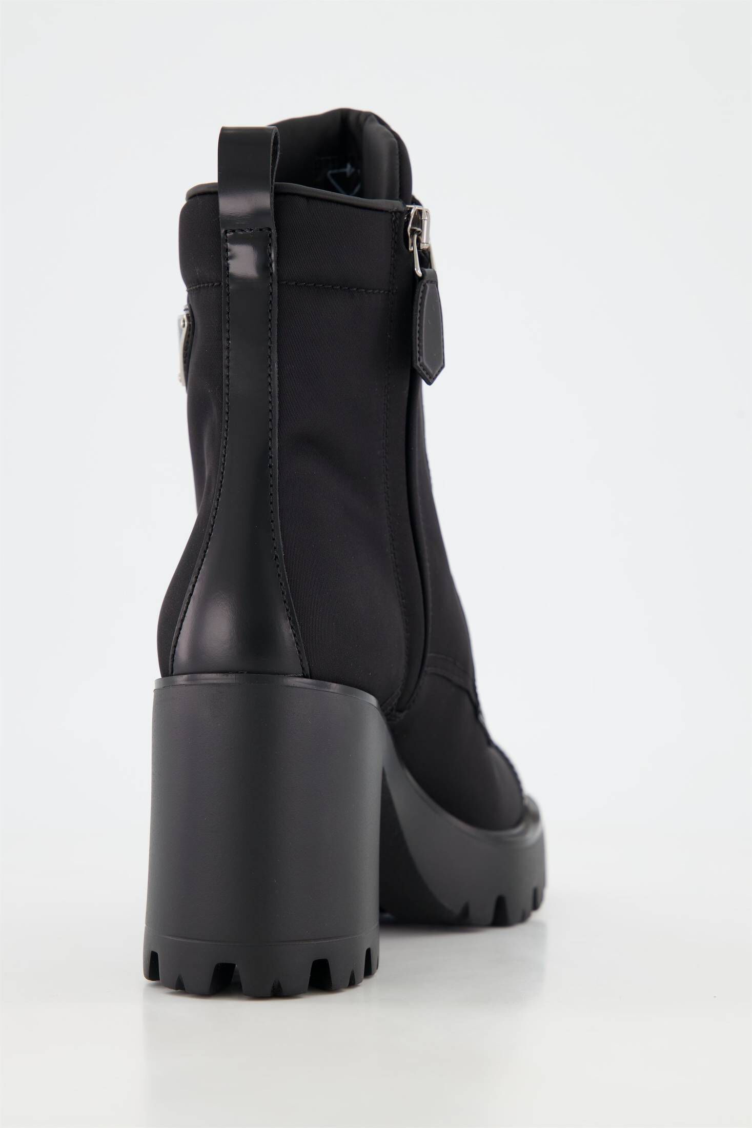 Prada| Damen Stiefeletten LACE-UP BOOTIE aus Re-Nylon und Leder