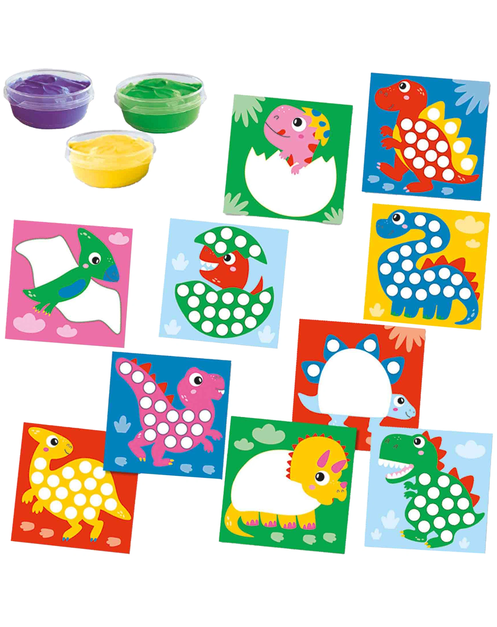 Malset MY FIRST - FINGERABDRUCK DINOS 13-teilig