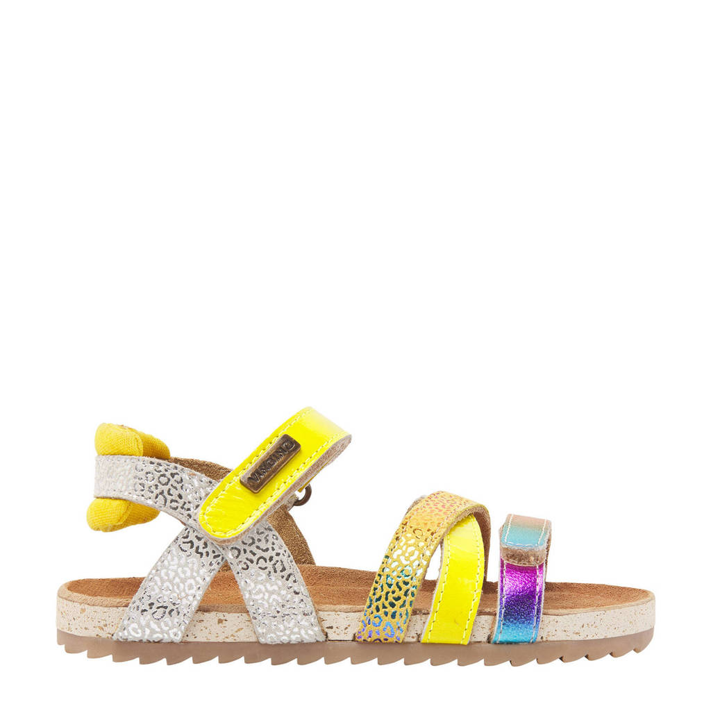 Vingino leren sandalen geel/multi