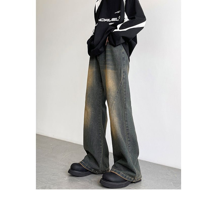 Savenne - Mid Rise Washed Flared Jeans