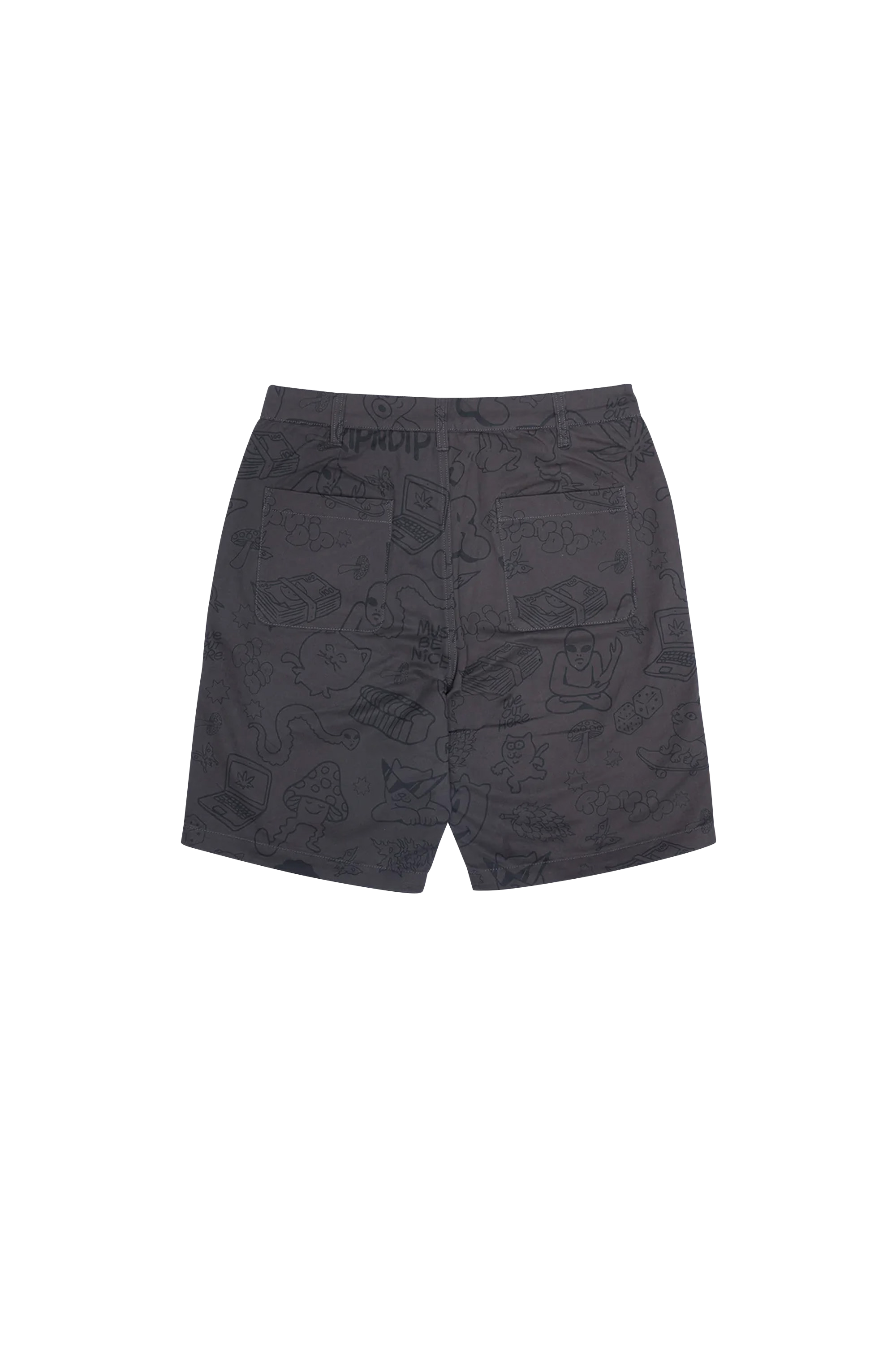RIPNDIP Short NERM DOODLE TWILL Marron