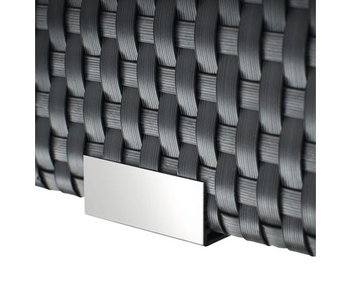 Polyrattan plantenbak 108x39x43 cm antraciet-aluminium