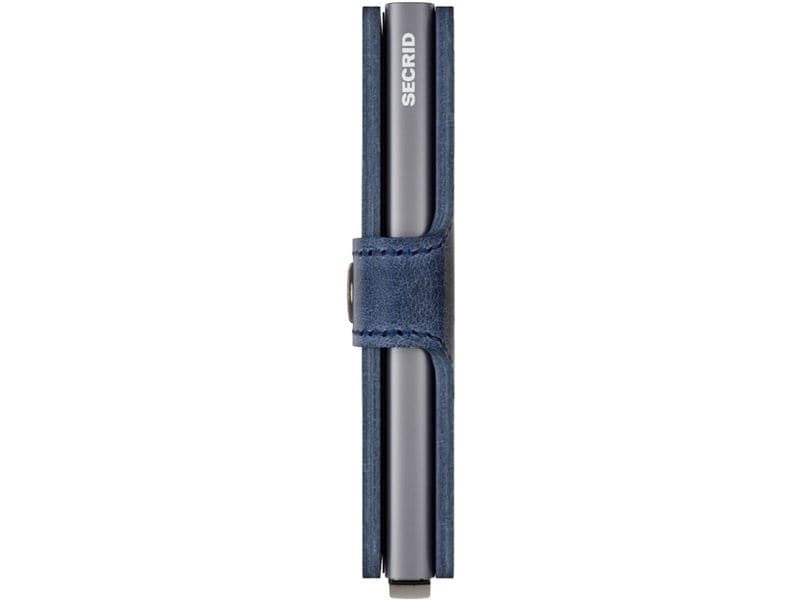 SECRID Portemonnaie Miniwallet Vintage Blue Noten- und Karten-Portemonnaie mit RFID-Schutz