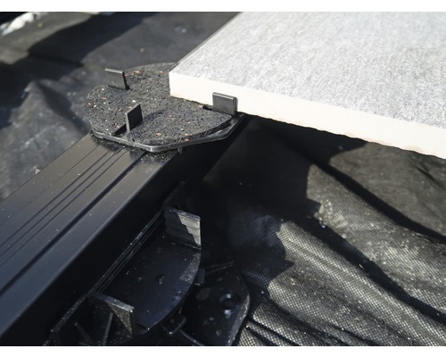 Terrassteun montagebevestiging M-Fix Set = 100 stuks incl. pad en zelfborende schroeven voor UK Big- / Twixt-Isostep-Clip