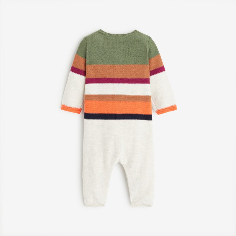 Combinaison grise garçon en coton recyclé Catimini Gris ou noir