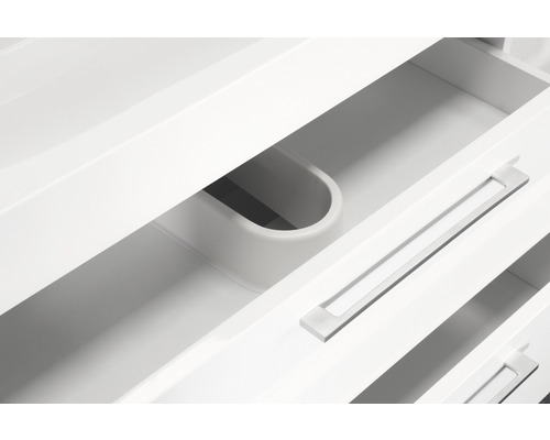 Somero 80 cm witte hoogglans wastafelmeubel