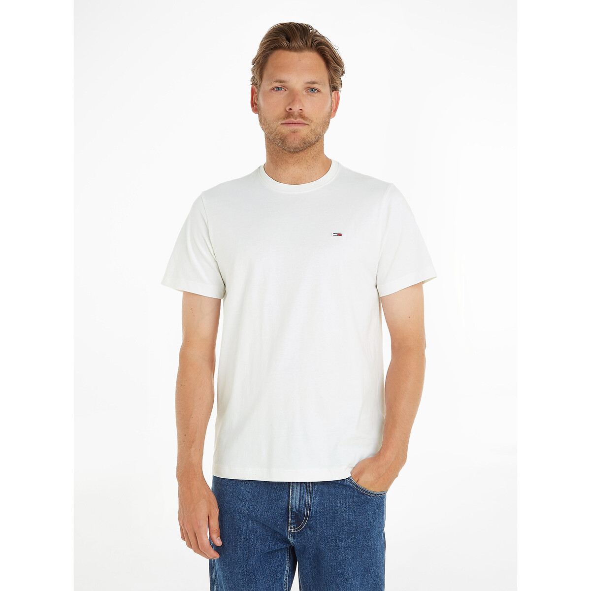 TOMMY JEANS<br>Camiseta com gola redonda, clássica