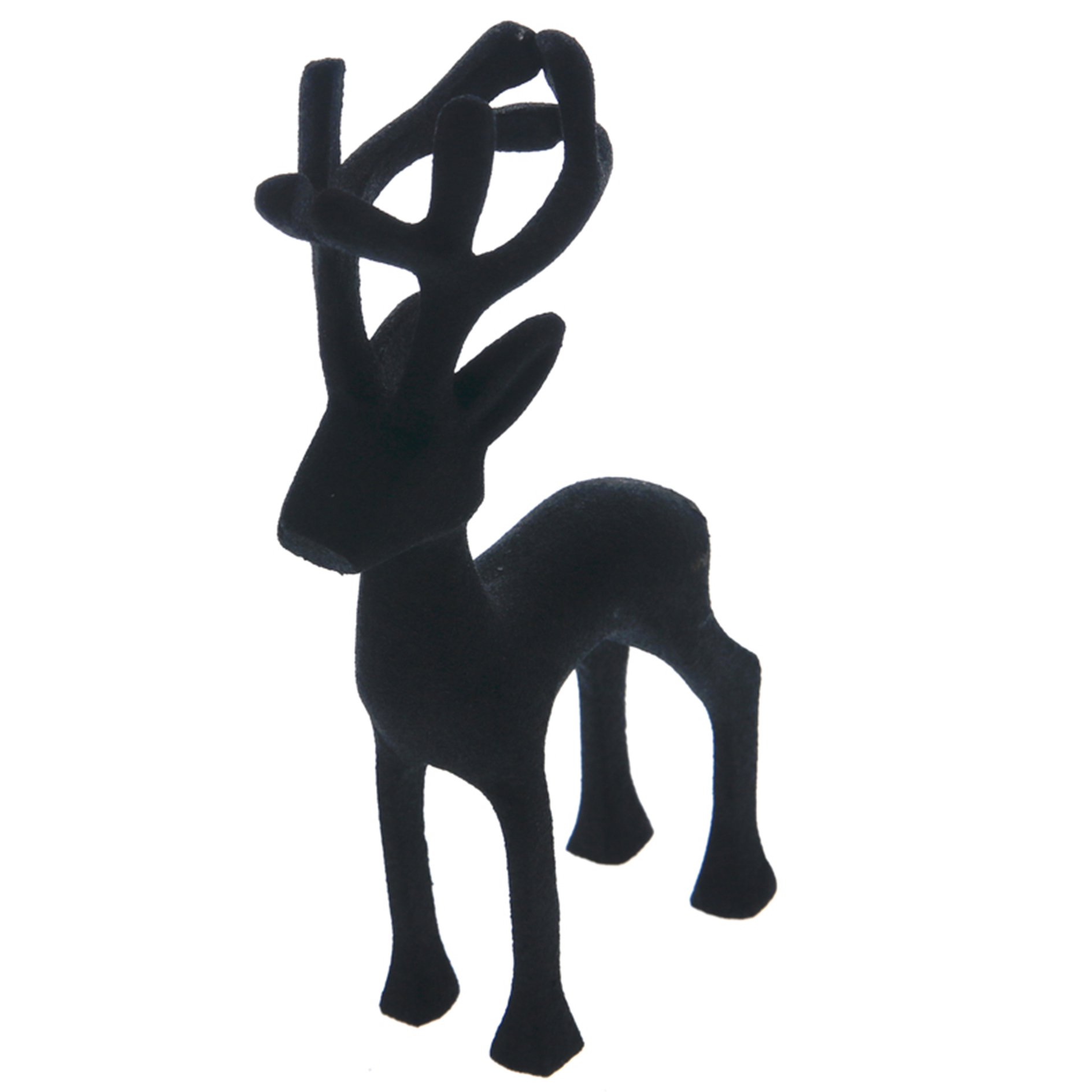 Hirsch-Dekofigur - schwarz - Aluminium
