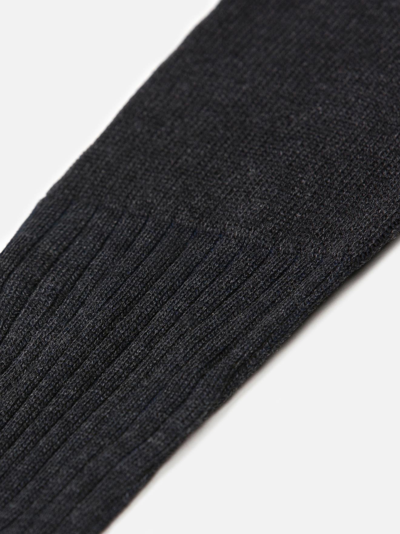 Chaussettes vanisées en fil d'écosse anthracite