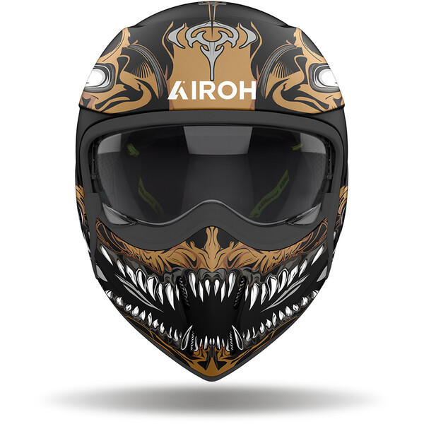 Airoh - Casque J 110 Oni Noir / Gris / Or